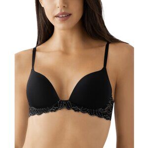 B. Tempt'd by Wacoal Feeling Famous Wire Free Push up Bra Black 36E (DD) NWT